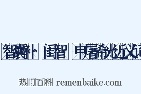 智囊补·闺智·申屠希光近义词是什么意思的图片